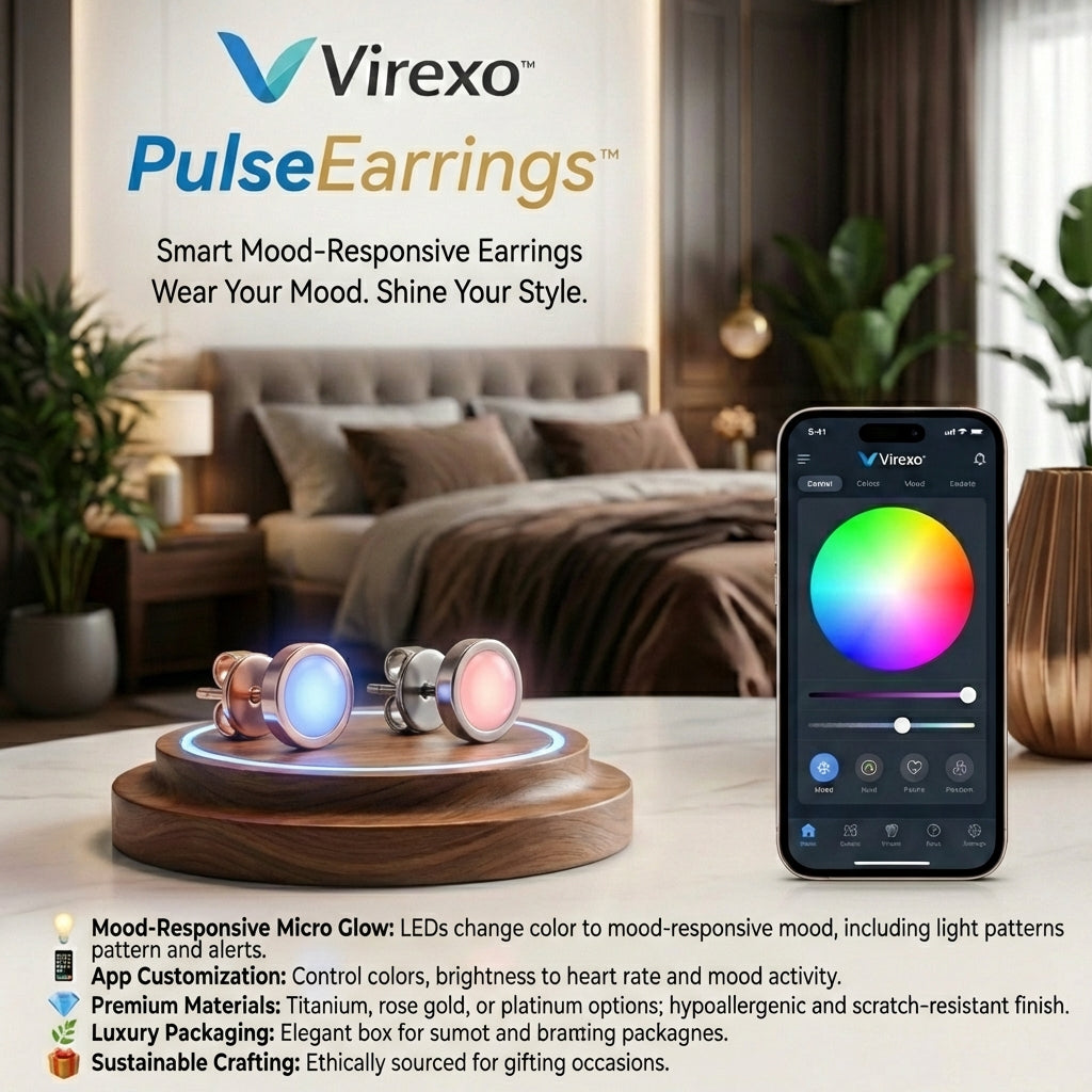 Virexo PulseEarrings™ Smart Mood-Responsive Earrings
