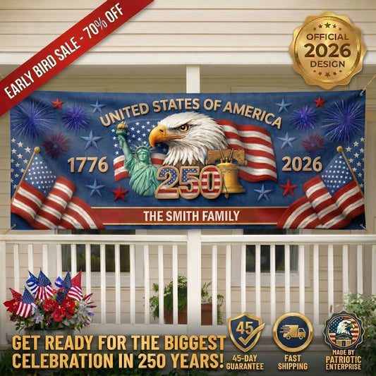 American Banner – Celebrate 250 Years of Freedom 🇺🇸 | 70% OFF🔥 Last Day Sale